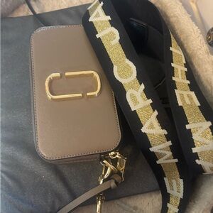 Marc Jacobs Beige Crossbody with Gold Hardware